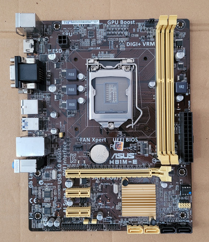 Placa Mãe Asus H81m-e Lga 1150 4° Geração Ddr3 Com Espelho Marrom (Usado)