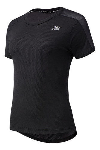 Remera New Balance De Dama - Impact Run Ss -wt01234bk