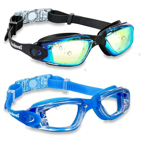 Aouloves Kids Swim Goggles 2 Pack,anti Fog No Leaking Wj6lj