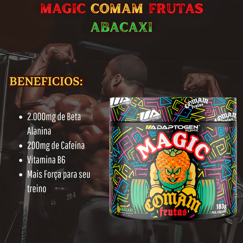 Magic Comam Pré Treino Pote 183g Adaptogen
