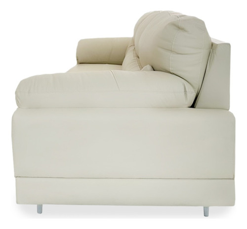 Sofa De Piel Genuina Lisboa Confortopiel Color Marfil