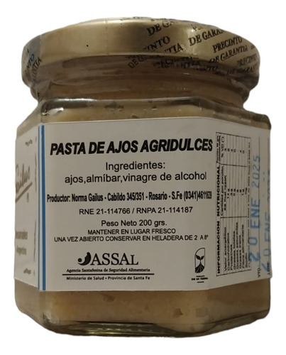 Pasta De Ajos Agridulces X 200gr Norma Gailus