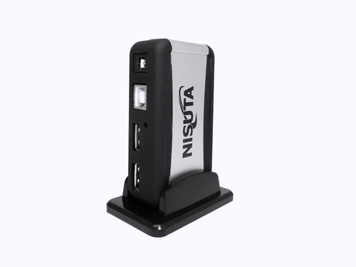 Nisuta Hub Usb 2.0 De 7 Puertos Con Fuente Nsuh0704