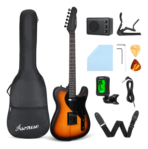 Asmuse Guitarra Eléctrica De 39 Pulgadas Kit De Inicio De