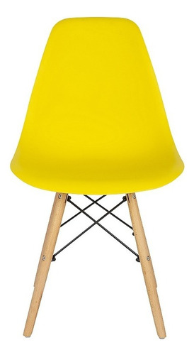  Silla Holly Estilo Eames Para Comedor Color Amarillo