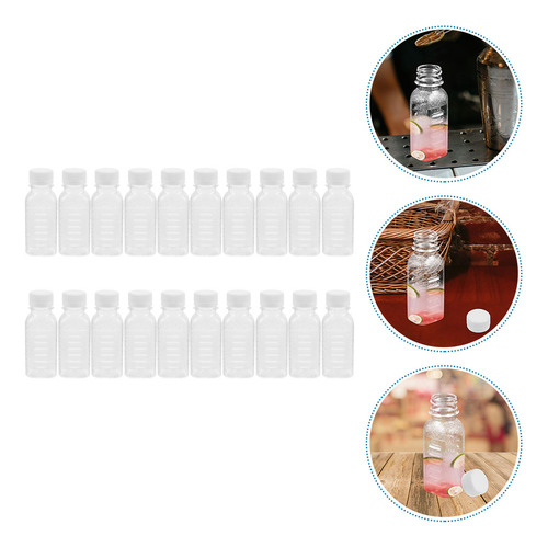 Botella De Jugo Transparente Desechable, 20 Unidades