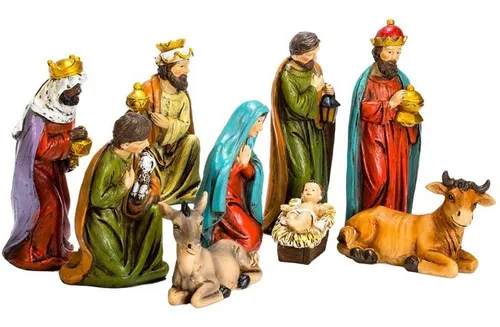 Pesebre Navideño De Resina De 9 Piezas - Kurt Adler