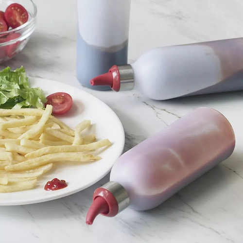 3 Botellas Dispensadoras De Condimentos Para Salsa Cocina