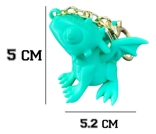 Llavero De Dragón Animado Impresión 3d Accesorios Regalo Fucsia