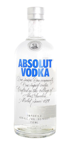 Botella Vodka Absolut 750 Ml