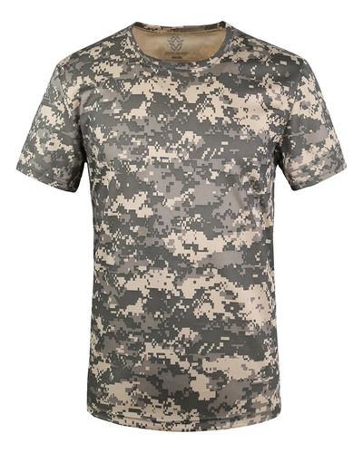 Camiseta Ourdoor De Secado Rápido Para Hombre, Camuflaje De