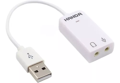 Adaptador USB 2.0 a Jack 3.5mm para PC Laptop Tarjeta de Sonido 3D Externa  7.1