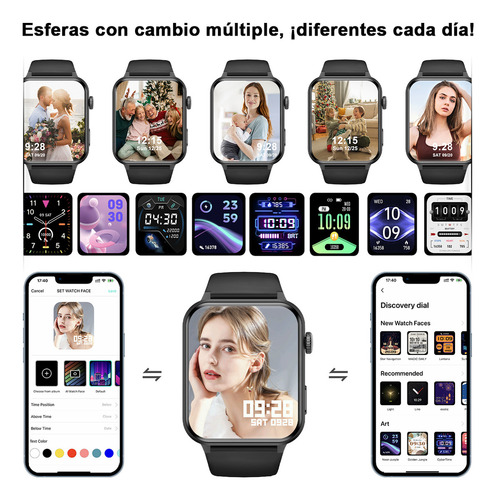 Reloj Inteligente Smart Watch BAOLUBAO Modelo R30 Pro De 1.85´ Smartwatch Mujer Hombre Smartwatch Asistente De Voz