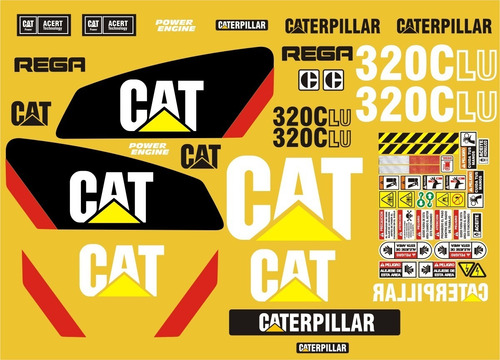 Calcomanías Para Excavadora Caterpillar 320clu Opción 3