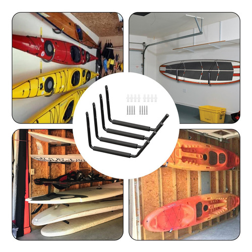 Estante De Pared Para Kayak Soporte Para Kayak 4 Ganchos De