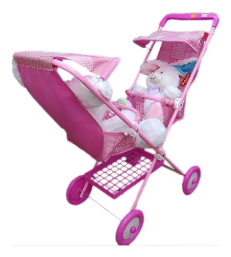 Coche Para Mellizos Carrito Para Muñecas Bebes Juguete