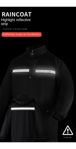 Impermeable Moto Hombre Chaqueta Lluvia Reflectante Nuevo