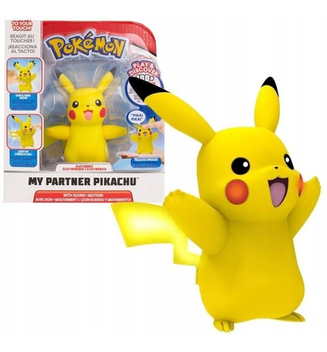 Boneco Pokémon Meu Parceiro Pikachu Som Luz Wicked Cool Toys