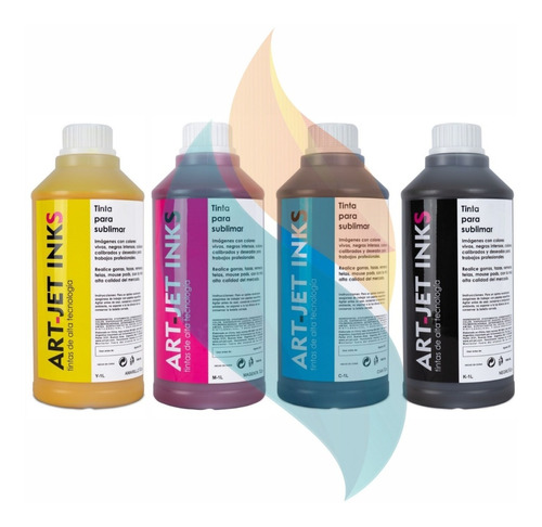 Tinta Sublimación Art-jet Combo X4 Colores 4 Lt Profesional