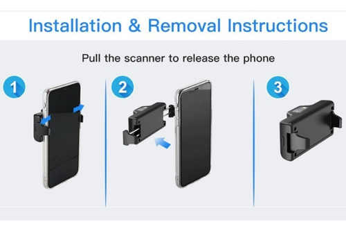 Imagem 6 de 10 de Scanner Portátil 1d2d Leitor Código Acopla A Celular Ey-022