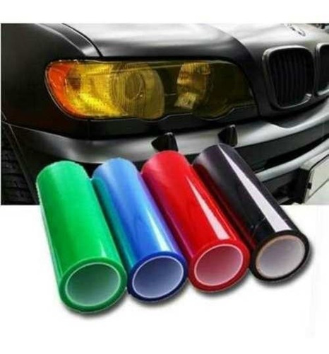 Vinilo Para Focos Auto Rollo 1m X 30cm Colores
