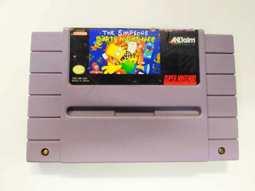 The Simpsons Barts Nightmare Nintendo Snes Envío Gratis!