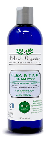 Richard's Organics Champ Para Pulgas Y Garrapatas Para Perro