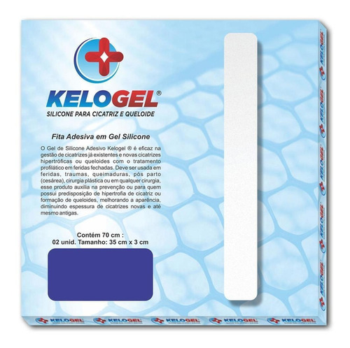 Fita Adesiva Em Gel Silicone Para Cicatriz 70cmx3cm Kelogel