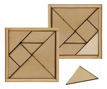 Comprar Set 2 Puzzles Proyectarte, Tangram Sin Pintar Madera 15x15cm
