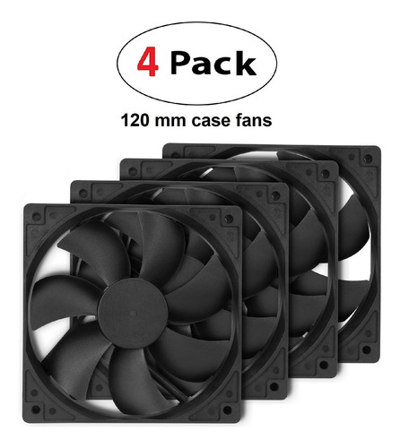 Ventilador Rosewill 120mm Case Fan 4-pack, Long Life Sleeve