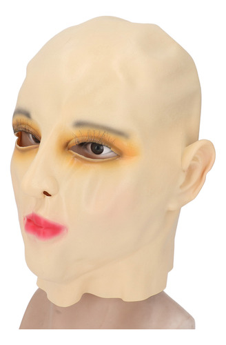 Disfraz De Látex Para Mujer, Cubrecabezas, Rostro Femenino,