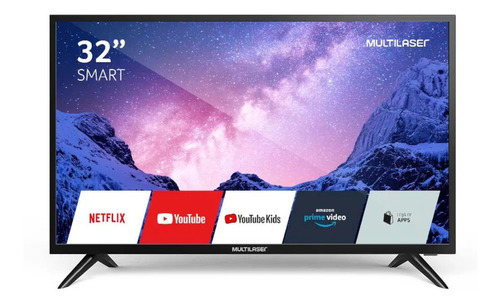 Smart Tv Multilaser 32 Hd Lcd Wifi Hdmi Conversor Digital