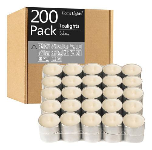 Candelas Para El Hogar, Sin Perfume, Blancas, Paquete De 200