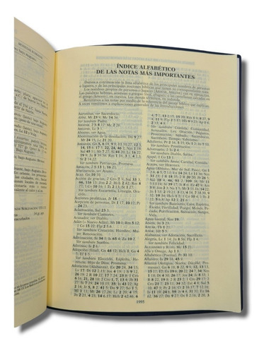 Imagen 6 de 6 de Biblia Catolica De Jerusalen Tamaño Manual Vinil Azul Indice