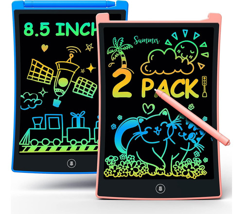 Bravokids 2 Paquete De Tableta De Escritura Lcd Con 4 Lápiz