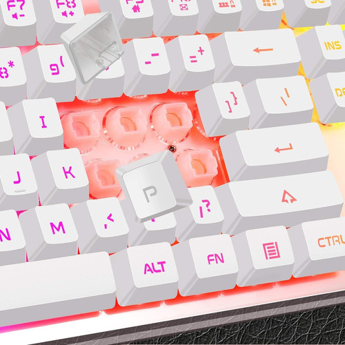 Kit Teclado Y Mouse Led Gamer Magegee K1 Blanco