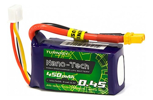 Batería Lipo Nano-tech 450mah 3s (11.1v) 45c W/xt30 