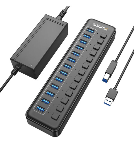 Idsonix Hub Usb 3.0 Concentrador 13 Puerto Interruptor 5 Pc