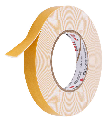 Fita Dupla Face C/ Espuma 19mm 10 Metros Fita Banana - Adere