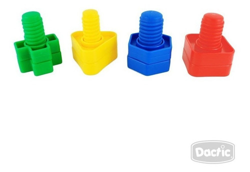 Juego Tornillos Y Tuercas Conectables Dactic 32 Pzas