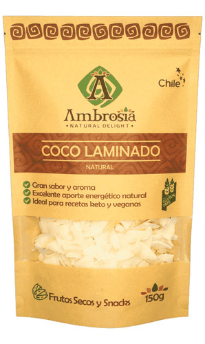 Ambrosia Coco Laminado Sin Gluten 150 G