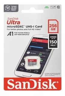 Tarjeta De Memoria Sandisk Ultra 256gb C/adaptador 150mb/s