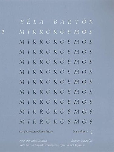 Book : Mikrokosmos Piano Volume 1 Blue (english, Spanish ...
