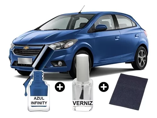 Tinta Tira Risco Automotiva Gm Onix Azul Infinity 2015 2016