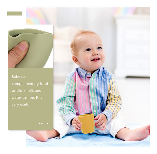 2 Tazas De Silicona Para Comida Para Bebés, Tazas De Aprendi