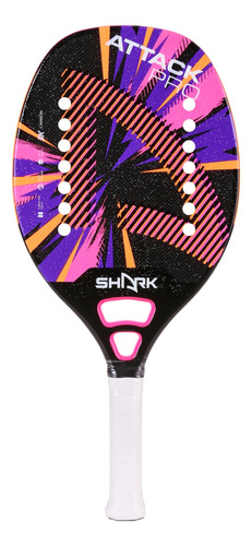 Raquete Shark Beach Tennis Attack 2024 Carbono + Capa