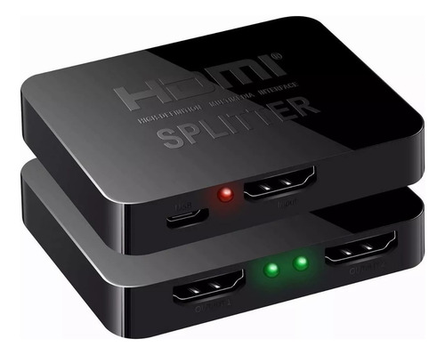 Minidivisor Hdmi Splitter Amplificador 4k 1 Entrada 2 Salida