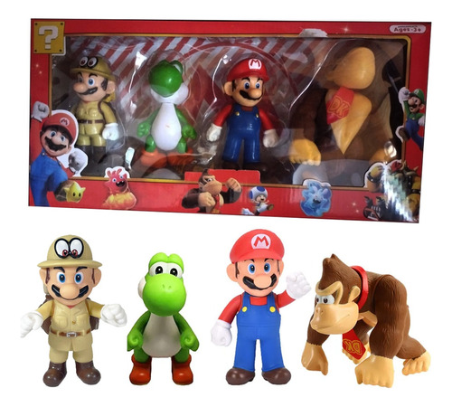 Figuras Super Mario Bros Colección X4  