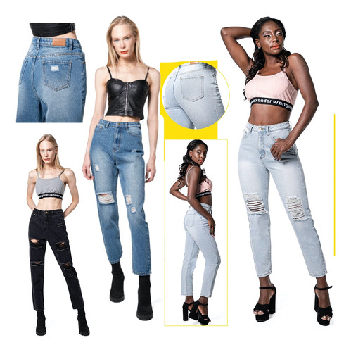 Jeans Dama Pantalón Premium Mujer 3x1 Oferta Pack X3
