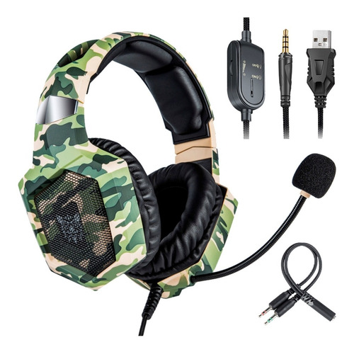 Auricular Gamer Pc Ps4 Xbox Gaming Con Microfono Led Cuotas